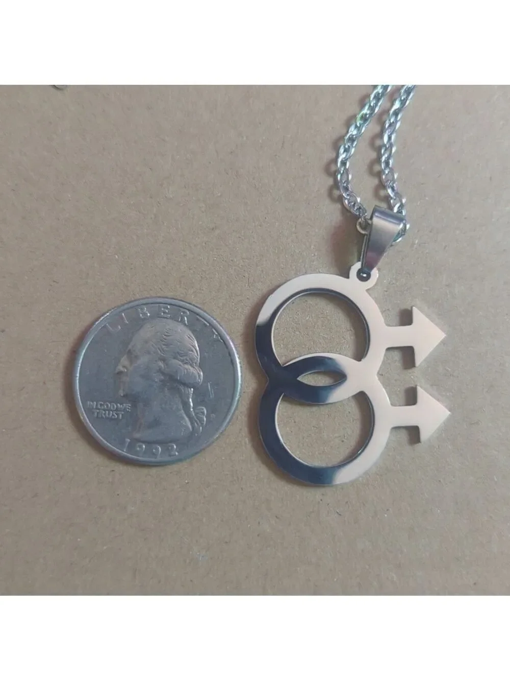 🌈 Pendant--2 Men Symbol Stainless Steel
